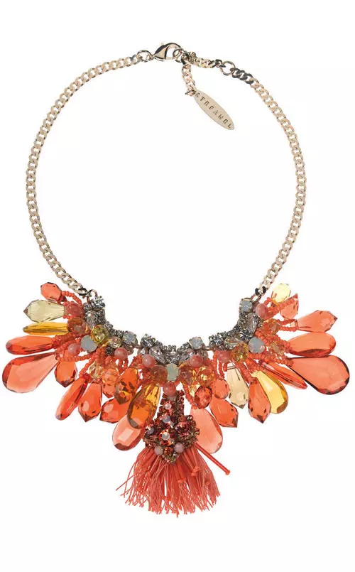 Colier metalic cu aplicatii din rasina, Stefanel, 880 lei