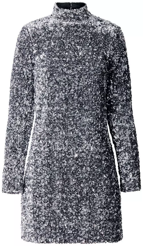 Rochie din catifea elastica, cu aplicatii de paiete, H&M, 449,90 lei
