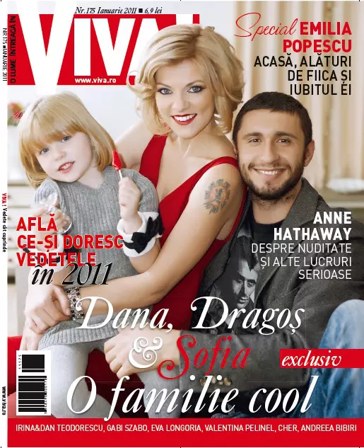 Dragos Bucur, Dana Nalbaru si Sofia in Viva! ianuarie 2011