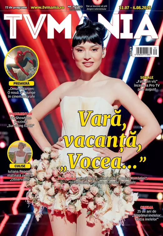 A apărut revista TVmania nr. 30. Irina Rimes este vedeta copertei, iar Iuliana Pepene și marile premiere TV completează noua ediție