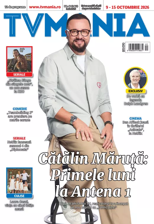 A apărut revista TVmania nr. 40! Cătălin Măruță, Laura Cosoi și recomandările săptămânii