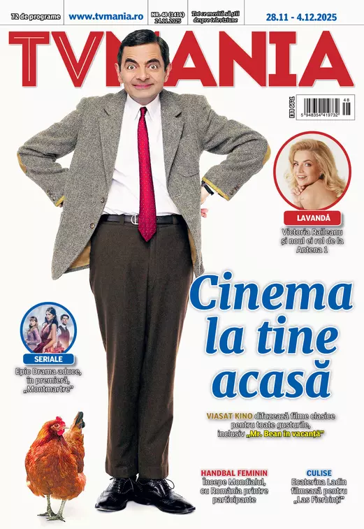 TVMania de luni, 24 noiembrie: Mr. Bean, „Cinema la tine acasă” – 72 de programe și premiere TV pentru 28 noiembrie – 4 decembrie 2025