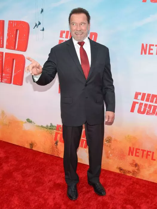 Arnold Schwarzenegger attends the Los Angeles Premiere of Netflix's ''FUBAR''.