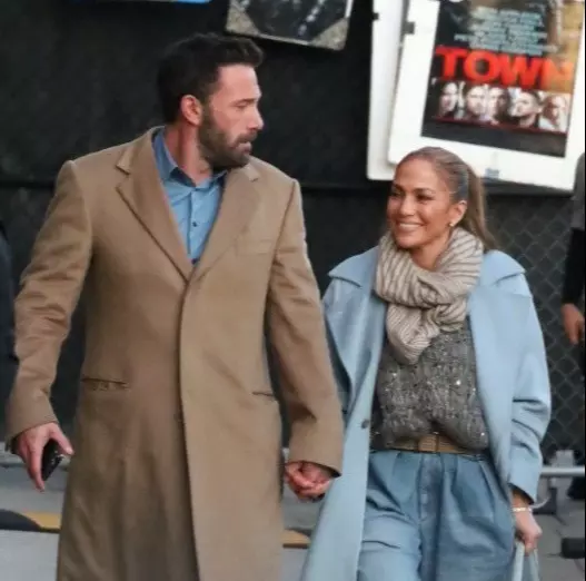 Ben Affleck And Jennifer Lopez Arrive To Jimmie Kimmel Show In LA