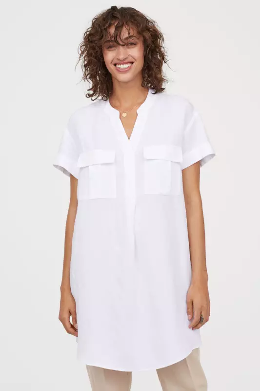 Rochie din amestec de in, H&M, 129,99 lei