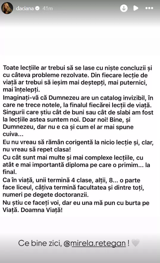daciana sarbu mesaj