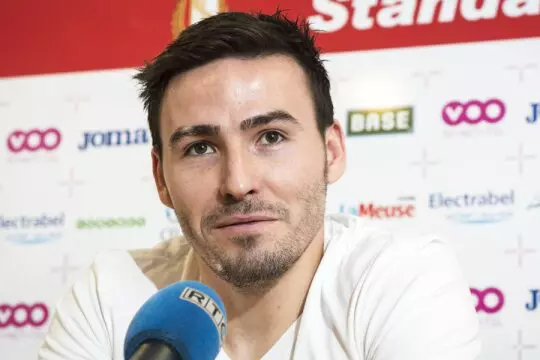 LIEGE BELGIUM Standard s Adrian Cristea pictured during a press conference PK Pressekonferenz a