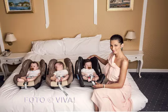 Nicoleta Luciu si tripletii