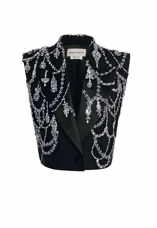 Vestă din lână cu cristale, Alexander McQueen, 7.900 euro