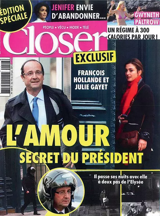 Closer a dezvaluit la inceputul anului relatia dintre presedinte si actrita de comedie.