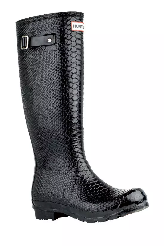 Cizme din cauciuc Carnaby Black Boa, Hunter, 720 lei, www.wellies.ro