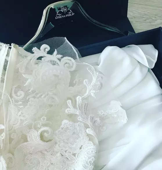 Andreea Balan s-a casatorit intr-o rochie de mireasa Athena Philip