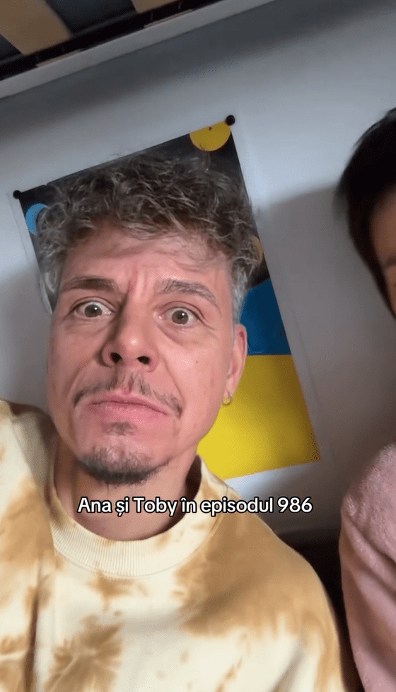 Karina Jianu și Emilian cu un filtru de pe Instagram