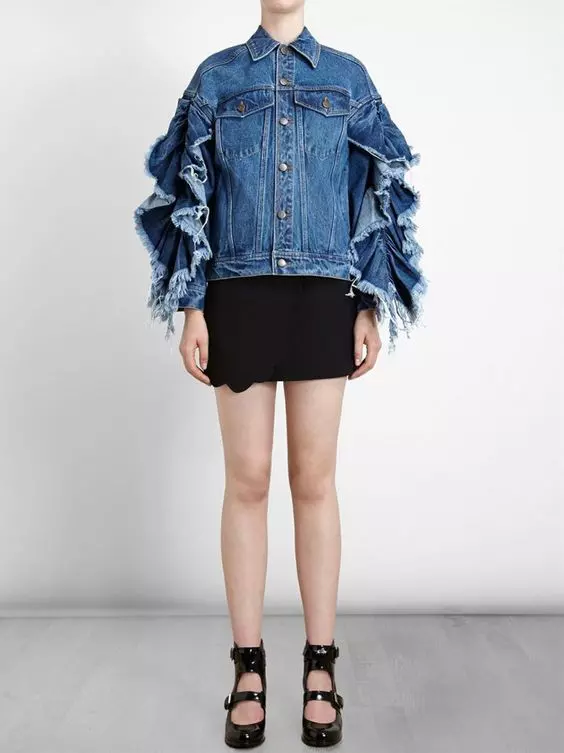 ASHISH - Ruched Jean Jacket