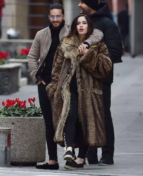 *EXCLUSIVE* Colombian singer Maluma and Natalia Barulich in Portofino