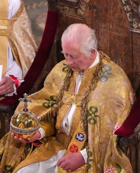 The coronation of King Charles III and Queen Camilla at Westminster Abbey, London.