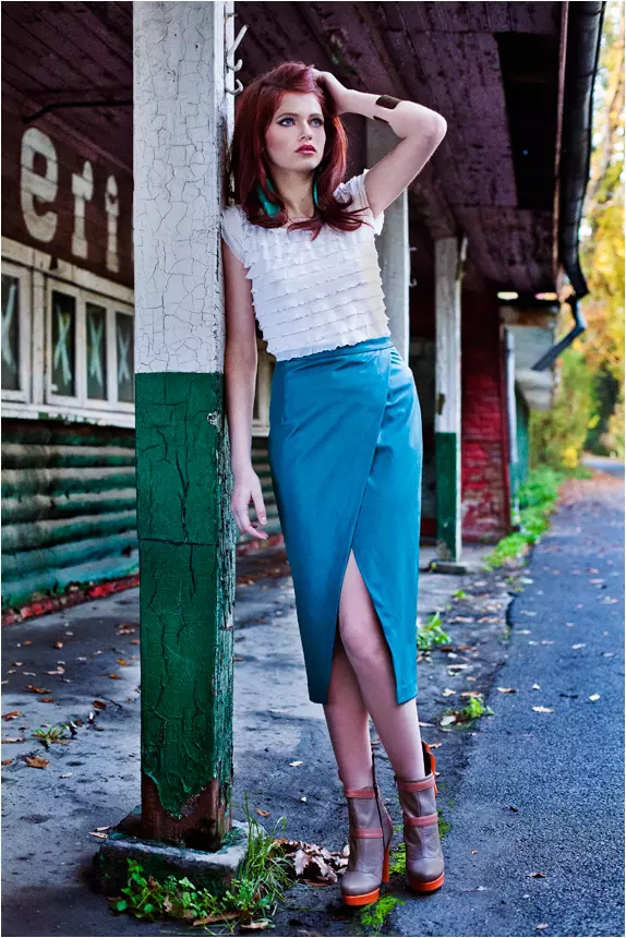 Fancy, colectie toamna-iarna-2012, fusta din piele