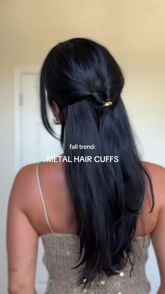Elastice de păr metalice tip cuff aurii