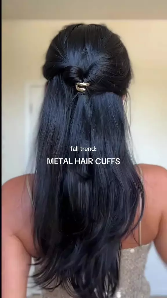 Elastice de păr metalice tip cuff aurii