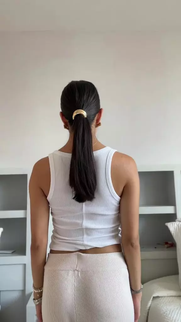Elastice de păr metalice tip cuff aurii
