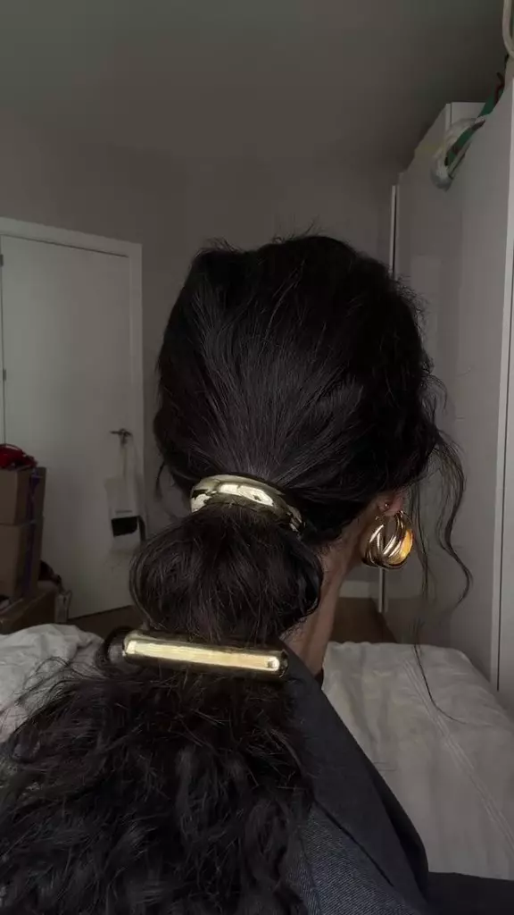 Elastice de păr metalice tip cuff aurii