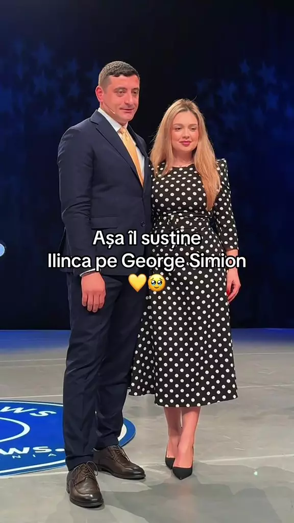George Simion și soția lui, Ilinca, în culisele dezbaterii de la Euronews (4)