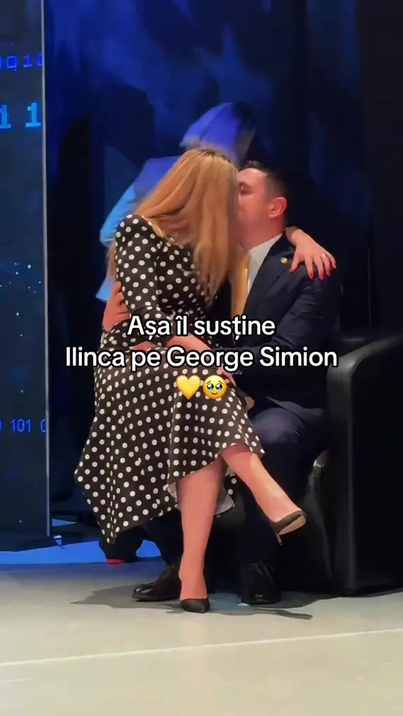 George Simion și soția lui, Ilinca, în culisele dezbaterii de la Euronews (5)