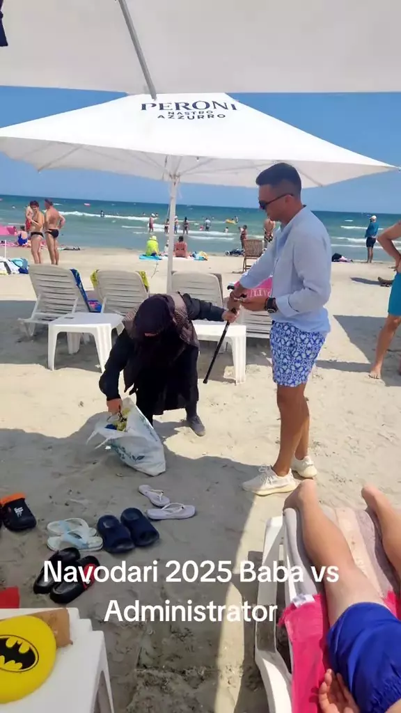 Un bărbat a fost fugărit și bătut cu bastonul de o femeie de 50 de ani, pe plajă la Mamaia Nord (12)