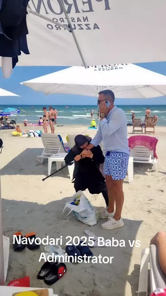 Un bărbat a fost fugărit și bătut cu bastonul de o femeie de 50 de ani, pe plajă la Mamaia Nord (3)
