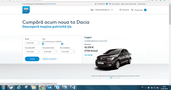 Dacia are acum magazin online. Poți să-ți cumperi mașina stând pe canapea!