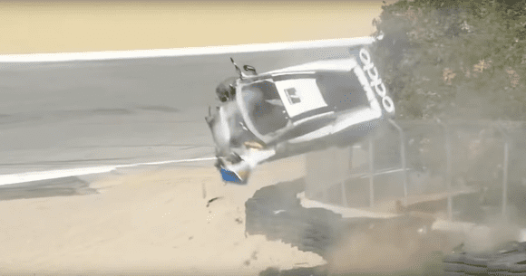 VIDEO: Un Lamborghini Huracan făcut "praf" pe circuitul Laguna Seca