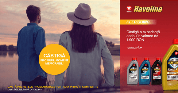 (P) Havoline și Premium Lubricants organizatorii unei campanii promoționale cu premii speciale