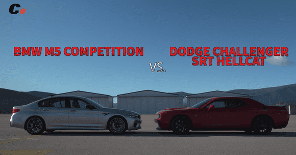 Germania vs. SUA: BMW M5 întâlnește Dodge Challenger Hellcat (VIDEO)