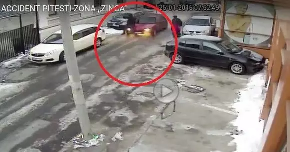 Un bărbat din Pitești a fost lovit cu mașina în urma unui conflict în trafic | VIDEO