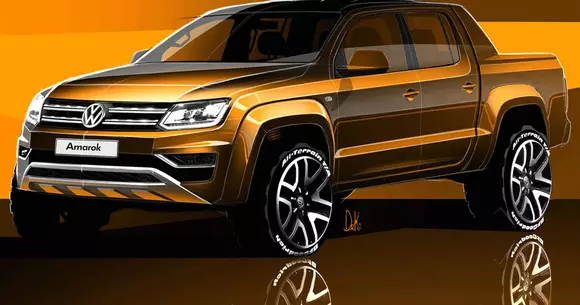 Volkswagen Amarok facelift în primele schițe oficiale