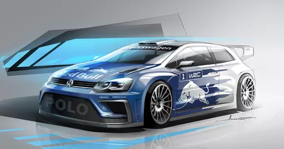 Volkswagen Polo R WRC primește un update consistent în 2017 - Prima schiță oficială