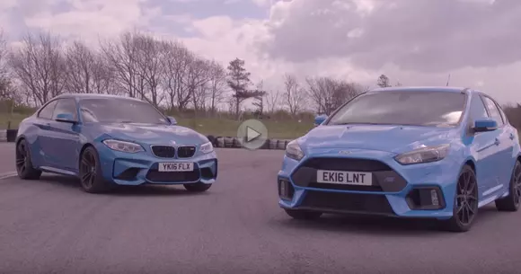BMW M2 Coupe față în față cu Ford Focus RS