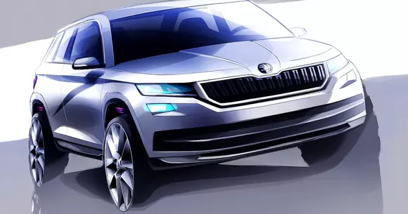 Primele imagini teaser cu viitoarea Skoda Kodiaq