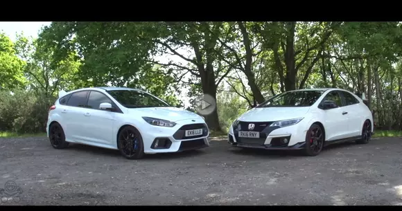 Ford Focus RS față în față cu Honda Civic Type R