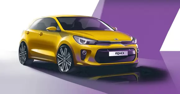 Primele schițe oficiale cu viitoarea Kia Rio