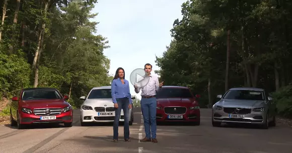 Noul Mercedes-Benz Clasa E înfruntă concurența. Volvo S90, Jaguar XF și BMW Seria 5 sunt acolo