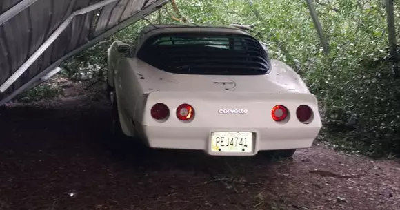 Un Corvette clasic din SUA a supraviețuit miraculos după uraganul Matthew