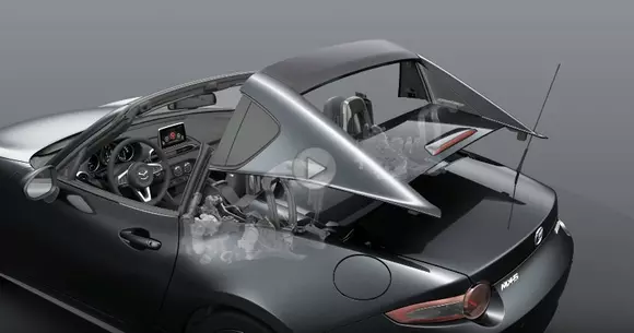 Iată cum funcționează plafonul retractabil de pe Mazda MX-5 RF
