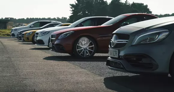 Duel în familia Mercedes-AMG. Șase modele își dispută supremația într-un drag race