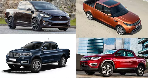 Randare nebună: 5 SUV-uri de lux transformate în pick-up