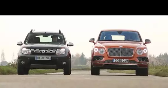 Dacia Duster în duel cu Bentley Bentayga