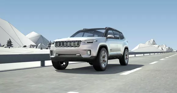 Jeep Yuntu, conceptul unui SUV cu trei rânduri de scaune și 9 ecrane la interior