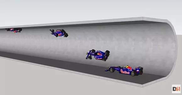 Mit sau adevăr? O mașină de Formula 1 ar putea merge invers printr-un tunel