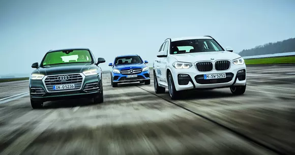 BMW X3 xDrive30d la primul comparativ cu Audi Q5 3.0 TDI quattro și Mercedes GLC 350 d 4Matic