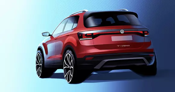 Volkswagen T-Cross: primul teaser al celui mai mic crossover al nemților